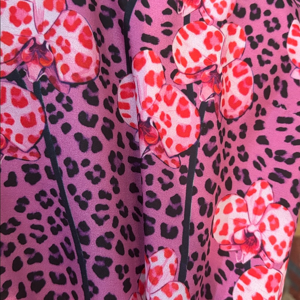 Borgo de Nor Leopard and Orchid Printed Dress - Picture 3 of 7